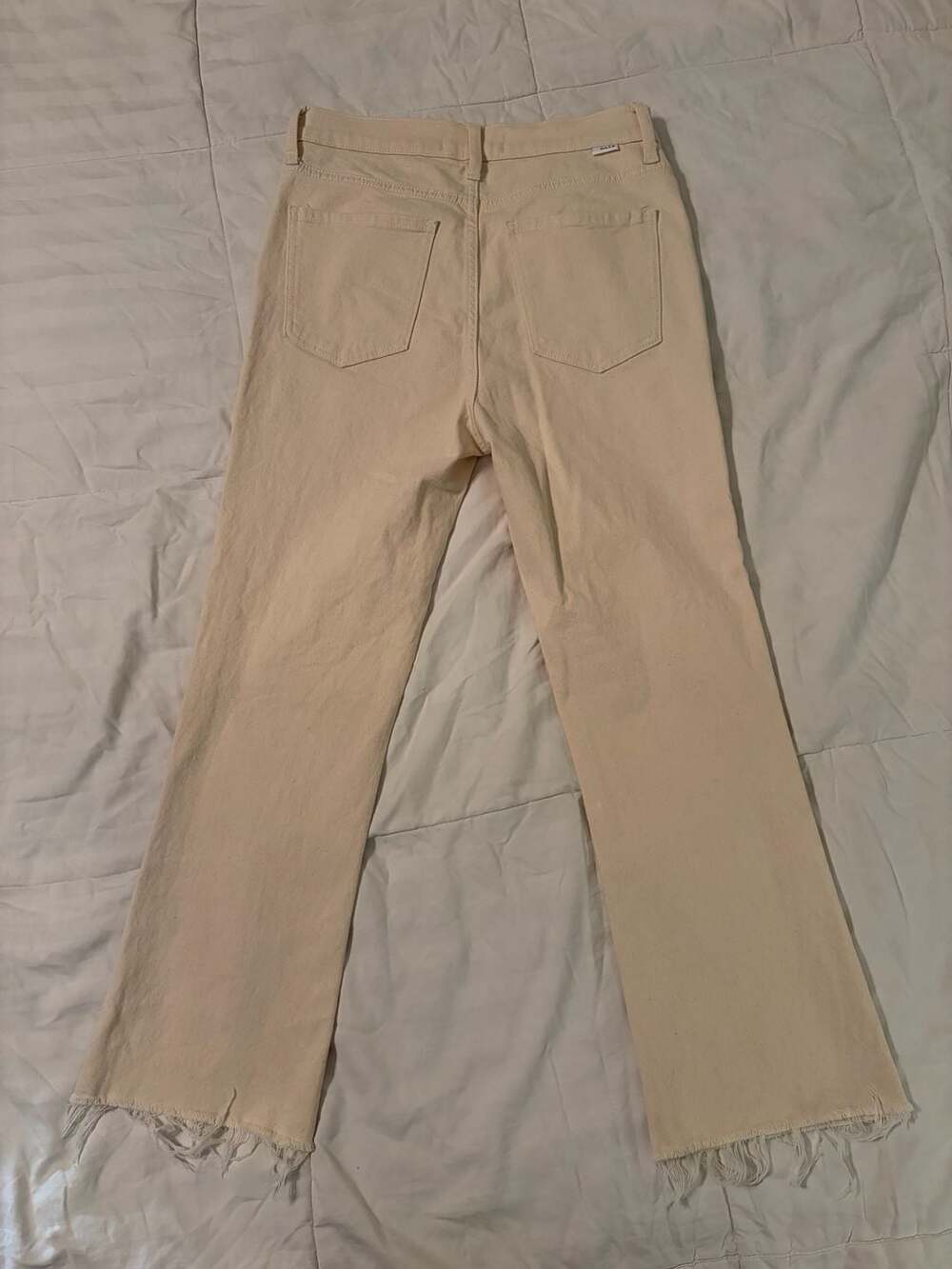 Daze Denim Tough Love Straight Up High Rise Raw Hem Jeans Size 28